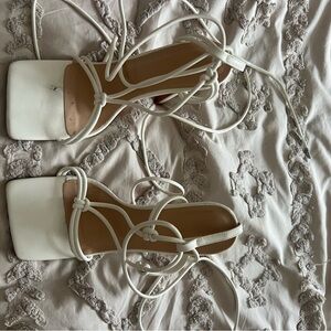 Elegant White Strappy Sandals